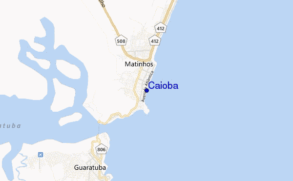 mapa de ubicación de Caioba