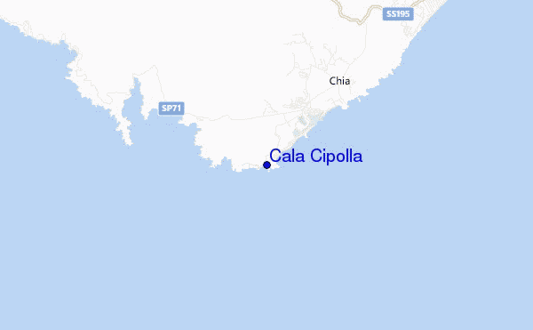 mapa de ubicación de Cala Cipolla