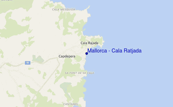 mapa de ubicación de Mallorca - Cala Ratjada