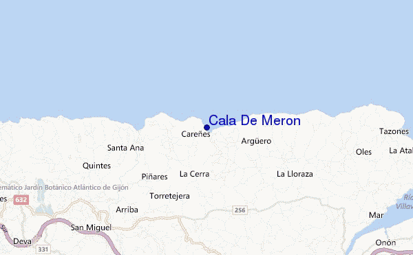mapa de ubicación de Cala De Meron