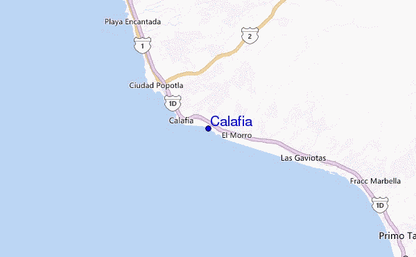 mapa de ubicación de Calafia