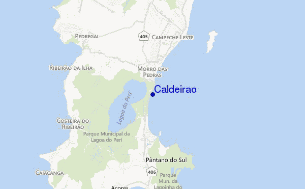 mapa de ubicación de Caldeirao
