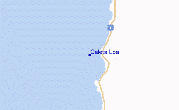 mapa de ubicación de Caleta Loa
