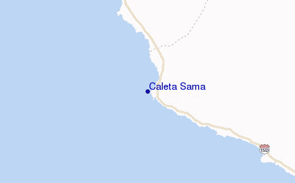 mapa de ubicación de Caleta Sama