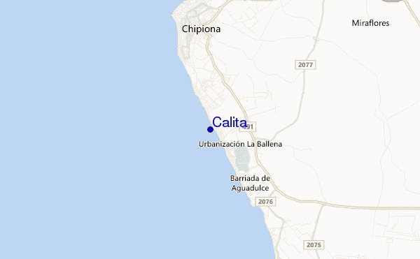 mapa de ubicación de Calita