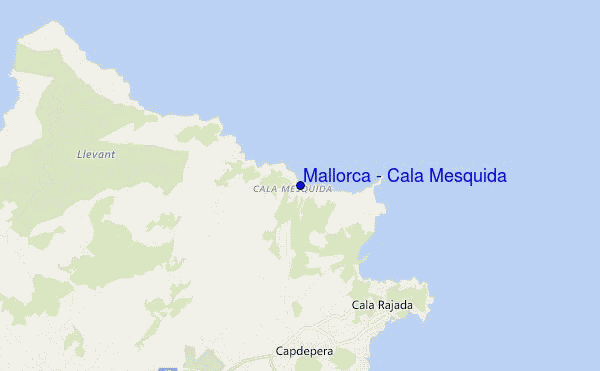 mapa de ubicación de Mallorca - Cala Mesquida