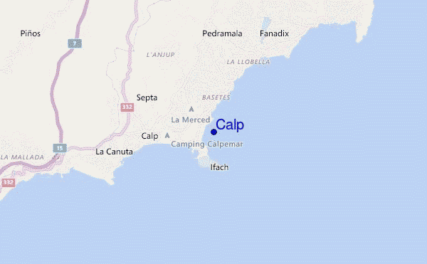 mapa de ubicación de Calp