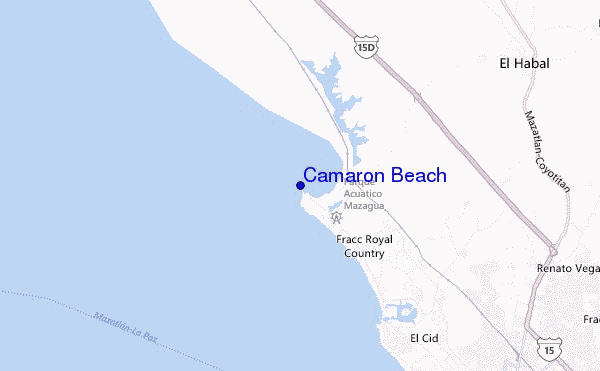 mapa de ubicación de Camaron Beach