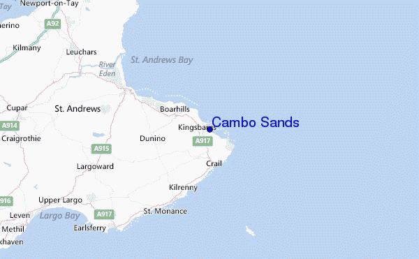 Cambo Sands Location Map
