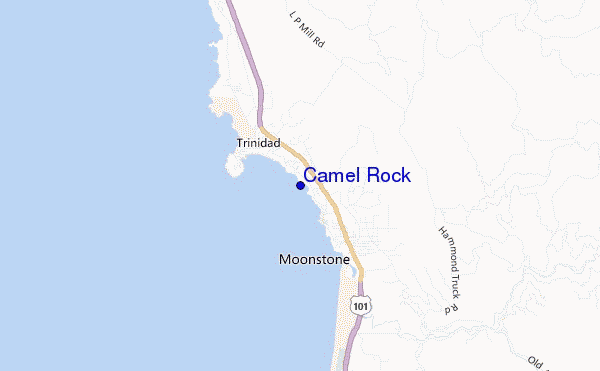 mapa de ubicación de Camel Rock