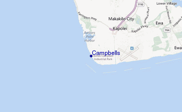 mapa de ubicación de Campbells