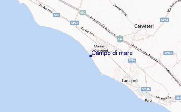 mapa de ubicación de Campo di mare
