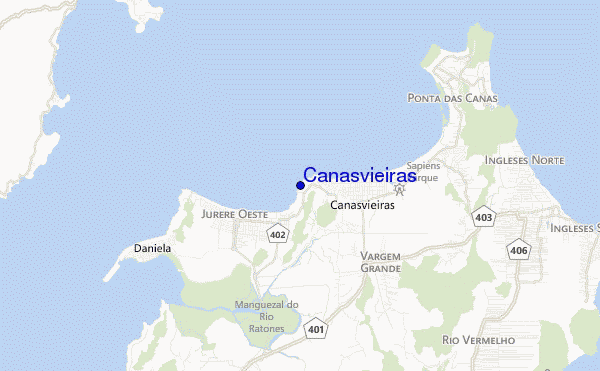 mapa de ubicación de Canasvieiras