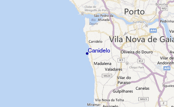 mapa de ubicación de Canidelo