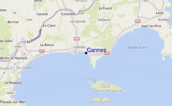 mapa de ubicación de Cannes