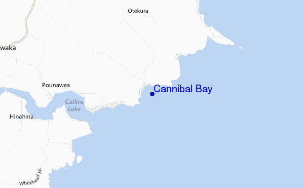 mapa de ubicación de Cannibal Bay