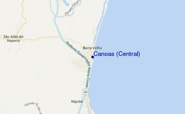mapa de ubicación de Canoas (Central)