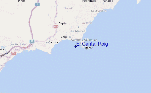 mapa de ubicación de El Cantal Roig