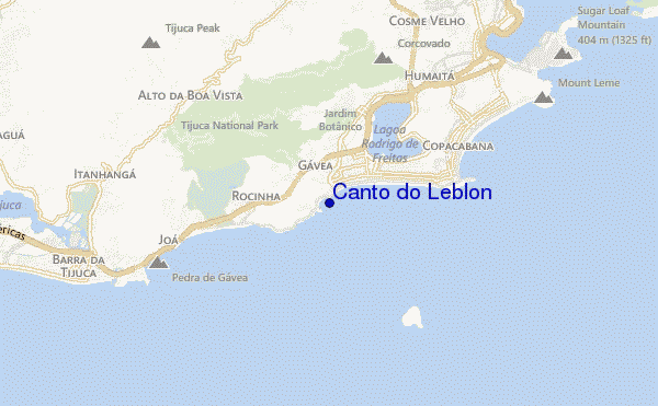 mapa de ubicación de Canto do Leblon