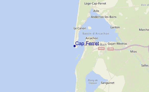 Cap Ferret Location Map