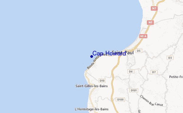 mapa de ubicación de Cap Howard
