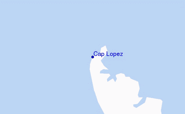 mapa de ubicación de Cap Lopez