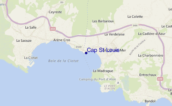 mapa de ubicación de Cap St Louis