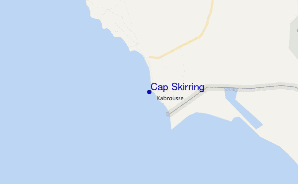 mapa de ubicación de Cap Skirring