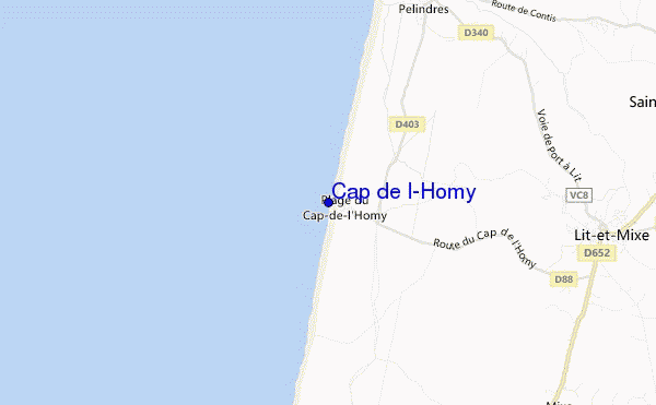 mapa de ubicación de Cap de l'Homy