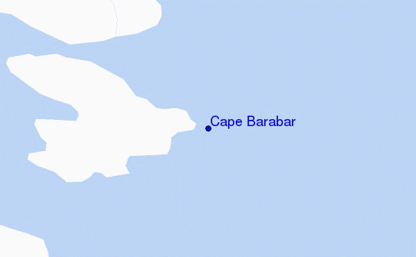 mapa de ubicación de Cape Barabar