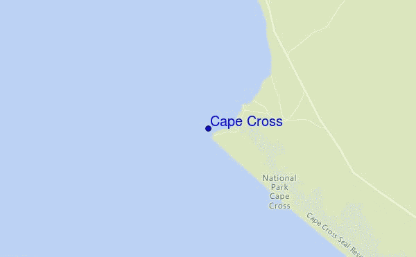 mapa de ubicación de Cape Cross