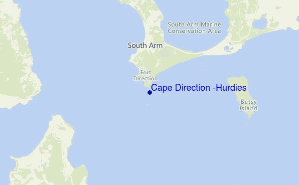 mapa de ubicación de Cape Direction (Hurdies)