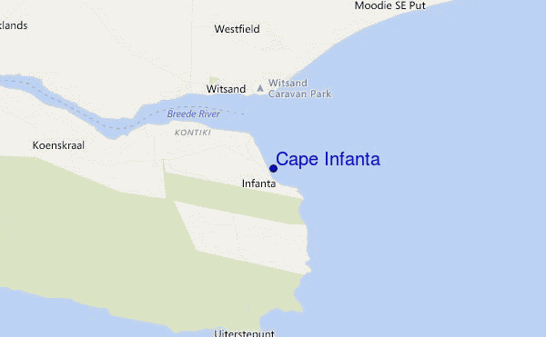 mapa de ubicación de Cape Infanta
