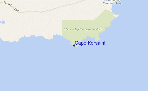 mapa de ubicación de Cape Kersaint
