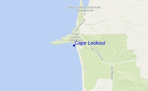 mapa de ubicación de Cape Lookout