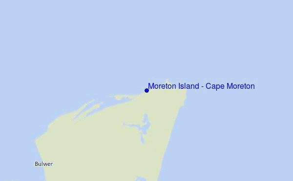 mapa de ubicación de Moreton Island - Cape Moreton