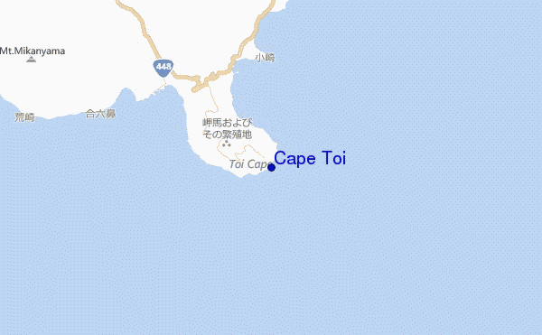 mapa de ubicación de Cape Toi