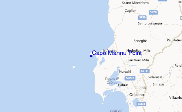 Capo Mannu Point Location Map