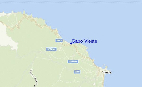 mapa de ubicación de Capo Vieste