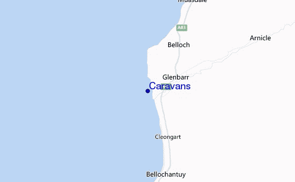 mapa de ubicación de Caravans