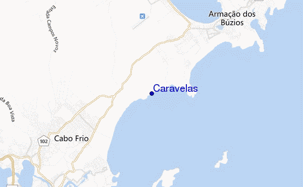 mapa de ubicación de Caravelas