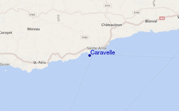 mapa de ubicación de Caravelle