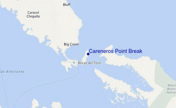 mapa de ubicación de Careneros Point Break