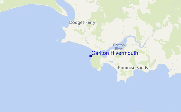 mapa de ubicación de Carlton Rivermouth