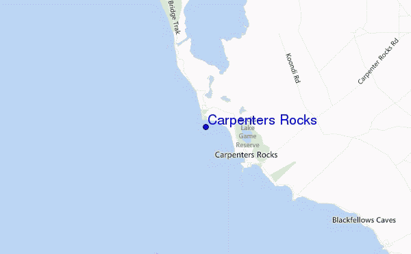 mapa de ubicación de Carpenters Rocks