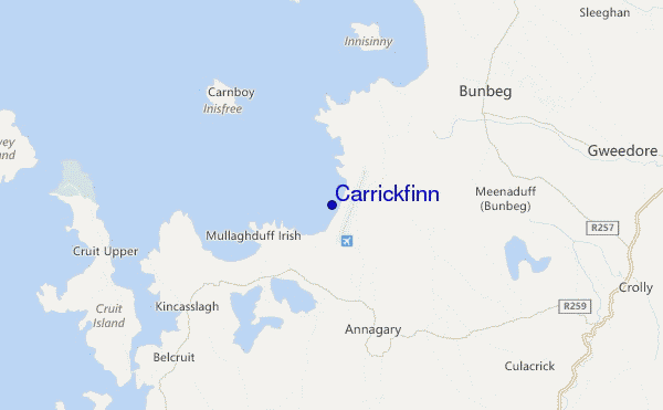 mapa de ubicación de Carrickfinn