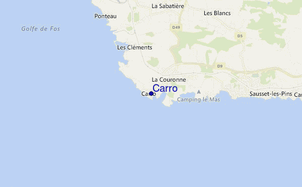 mapa de ubicación de Carro
