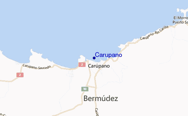 mapa de ubicación de Carupano