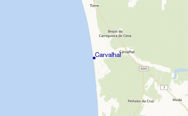 mapa de ubicación de Carvalhal