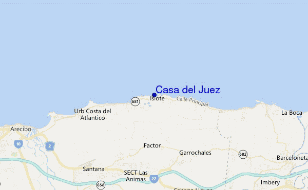 mapa de ubicación de Casa del Juez